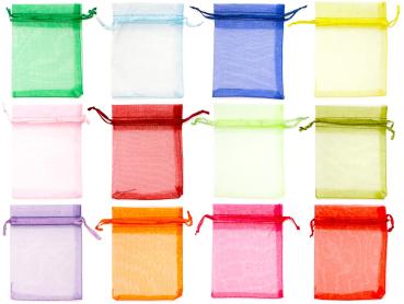 Preview: Organzasäckchen "Regenbogen", 12er Set