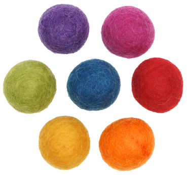 Preview: Filzkugeln naturbunt 2cm, 140-tlg