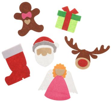 SUNNYSUE - Filzbastelset Weihnachten 6er Set, 19-tlg.