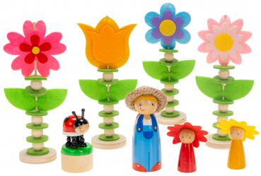 Preview: Bastelset Filzblumen, 4er Set