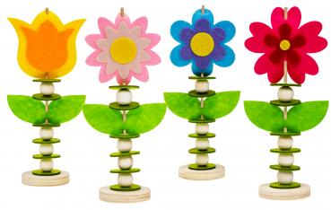 Filzblumen Bastelset