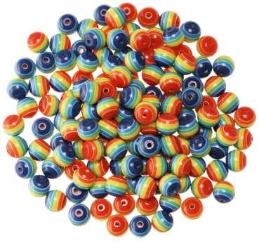 SUNNYSUE - Kunstharzperlen "Regenbogen", 100g