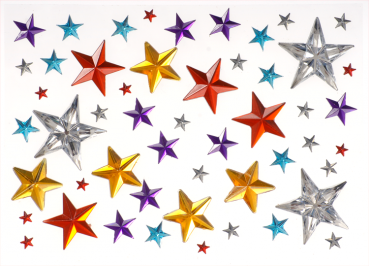 SUNNYSUE - Glitzersteine zum Aufkleben "Sternchen", 50tlg.