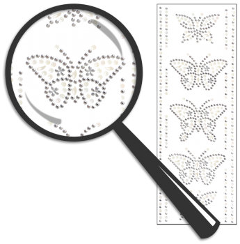SUNNYSUE - Glitzersticker "Schmetterlinge" (5 Schmetterlinge, 10 Bordüren)