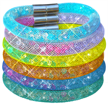 SUNNYSUE - Glitzerarmbändchen zum selbst gestalten, 6er Set