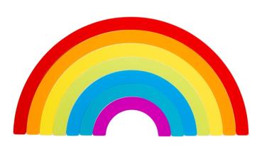 Preview: Acrylformen Regenbogenwelt,14-tlg.