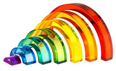 Preview: Acryl Regenbogen, 7-tlg.