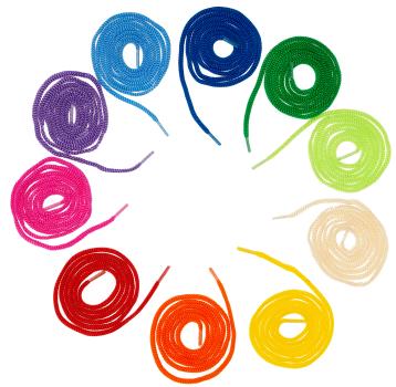 Preview: Fädelschnüre "Regenbogen 100 cm", 20tlg.