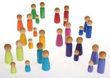 Preview: Holz Familienfiguren 30-tlg.