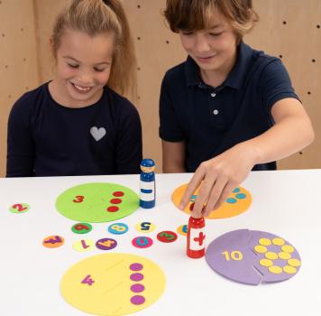 Preview: Zuordnungskreise Lernpuzzle Filz, 20tlg.