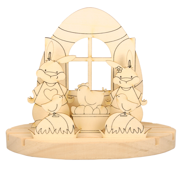 Fensterdeko "Ostern mit Familie Lopi", 8tlg.