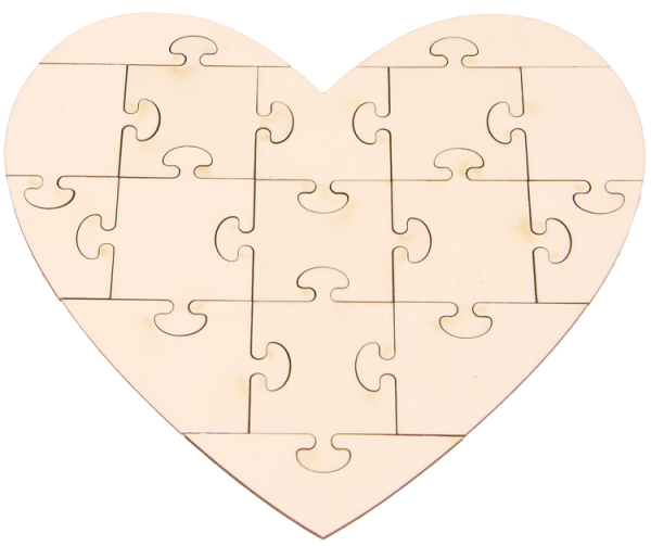 Holz-Puzzle Herz, 1Stck