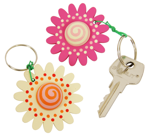 Schlüsselanhänger "Blume", 2 er Set
