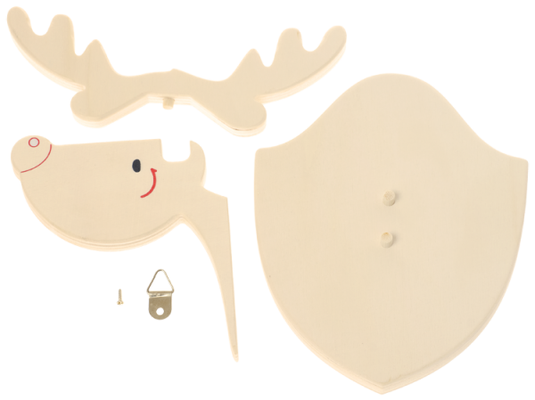 Wandtrophäe "Rentier Rudi", 2er Set