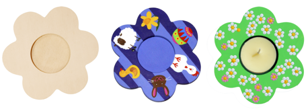 Teelichthalter "Blume", 3er Set