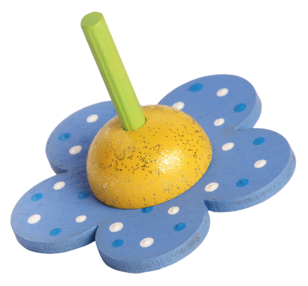 10 Stück Kreisel "Blume" (fertig montiert)