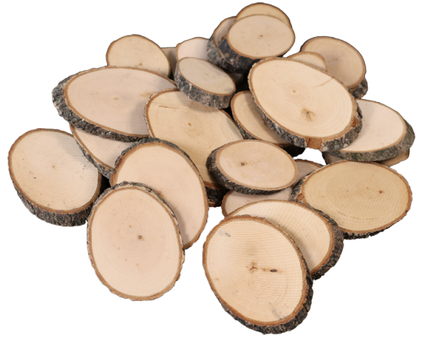 Naturholzscheiben Oval, 1kg