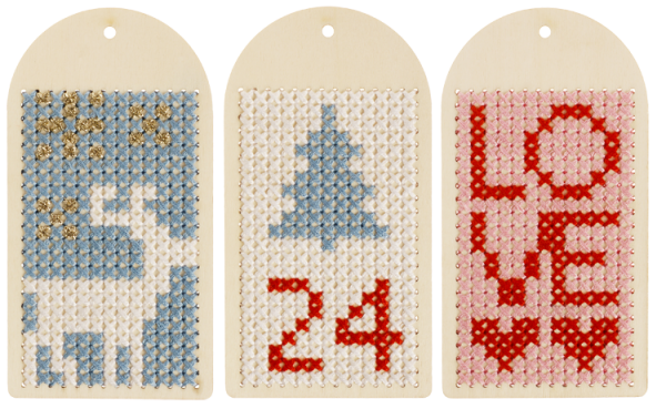 Holztäfelchen zum Sticken, 6er Set