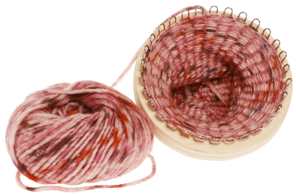 Strickring mit Holznadel, 1 Stück