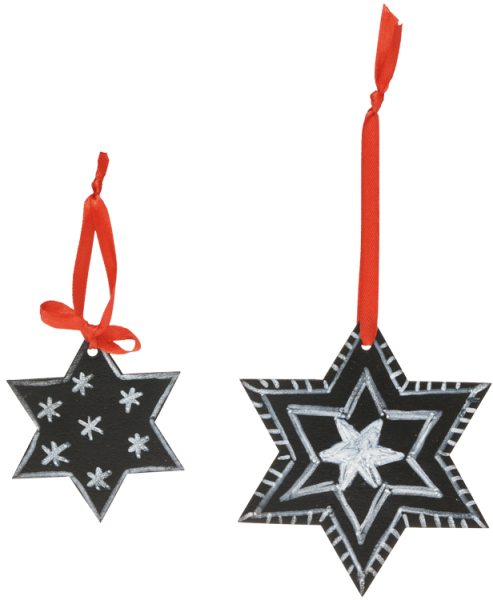 SUNNYSUE - Wooden Ornaments "Christmas stars in 3 sizes", 15pcs.