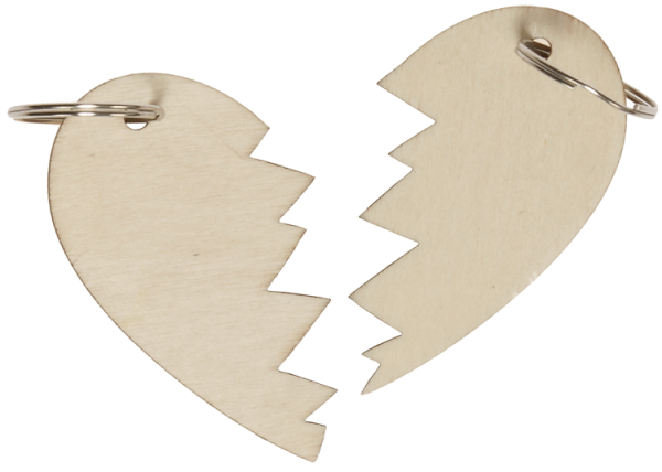 Keyring Pendant "Heart", Set of 6