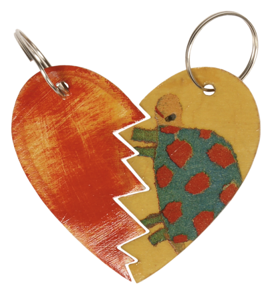 Keyring Pendant "Heart", Set of 6