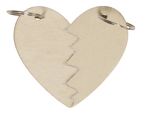 Keyring Pendant "Heart", Set of 6