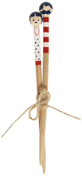 10 Holz Stricknadeln