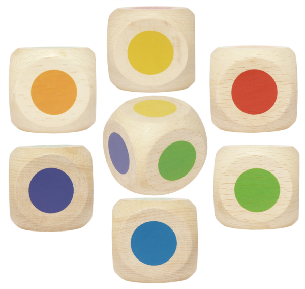 Maxi Spielwürfel Farben, 5 cm