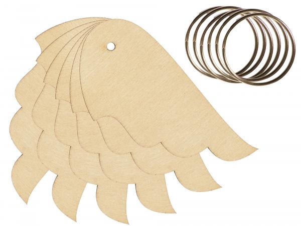 Schlüsselanhänger "Flügel", 6er Set