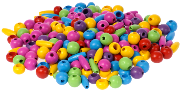 SUNNYSUE - Holzperlen "Bunt", 225tlg.