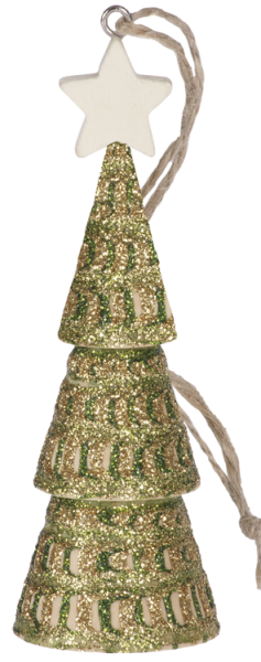 Holzanhänger Tannenbaum mit Stern