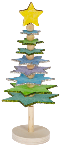 SUNNYSUE - Holzaufsteller "Sternenbäumchen" 24,5 cm