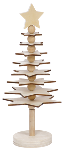 Holzaufsteller "Sternenbäumchen" 24,5 cm
