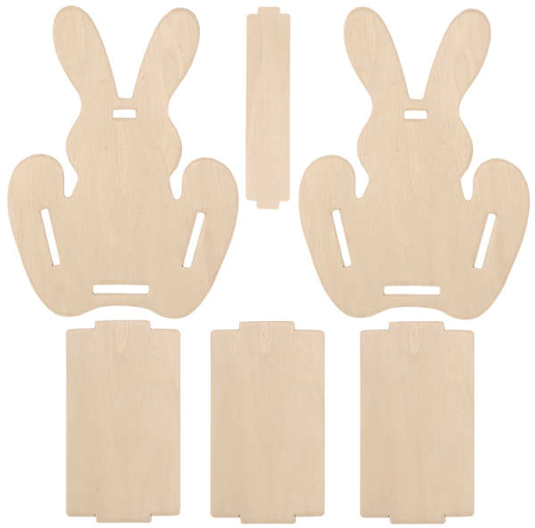 DIY "Bausatz Holz-Osterkörbchen", 6er Set