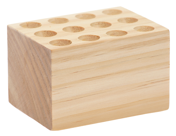 Holzblock mit 12 Prickelnadeln