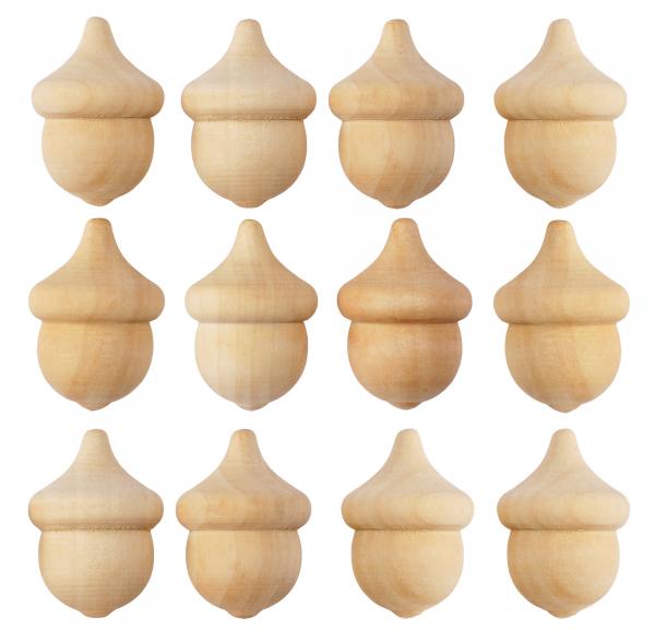 Holz Eicheln, 12er Set