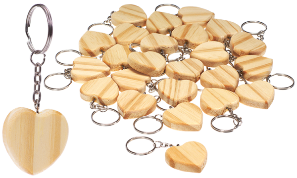 SUNNYSUE - key chain hearts, 24 piecestück