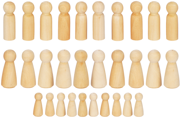 SUNNYSUE - Holz Familienfiguren 30-tlg.