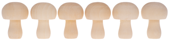 Holz-Pilze 6 Stück