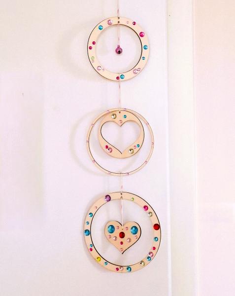 Mobile Herz, 3er Set