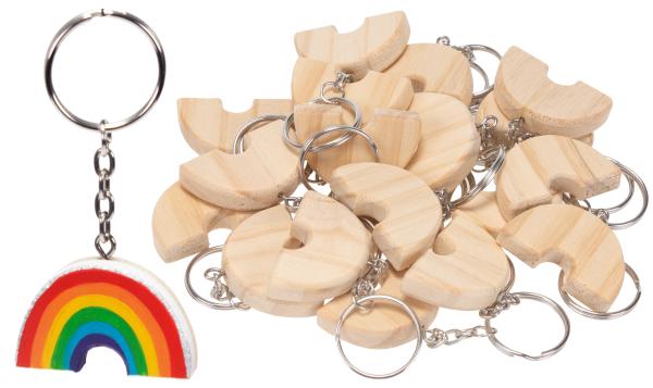 Schlüsseanhänger Regenbogen 24er  Set