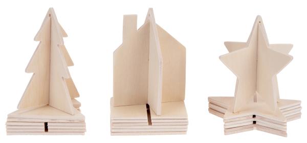3D Tanne, Stern und Haus