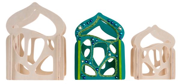 Holzlaterne Fantasia, 3er Set
