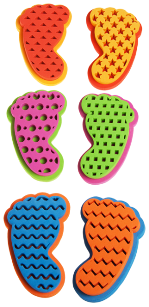 Moosgummi-Stempel "Mustertreter", 6tlg.