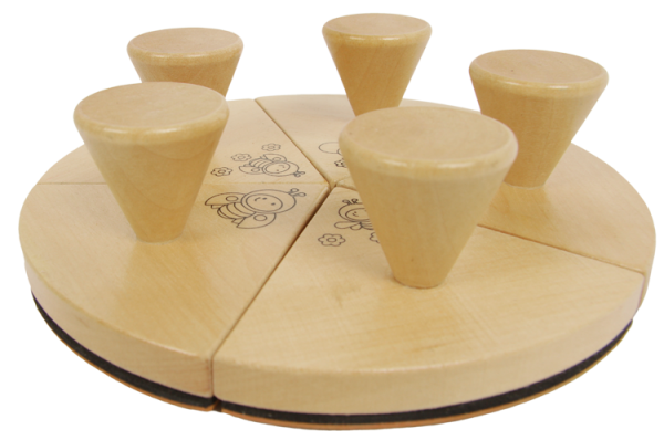 Holzstempel Marienkäfer, Biene, Hummel Mandala, 5tlg.