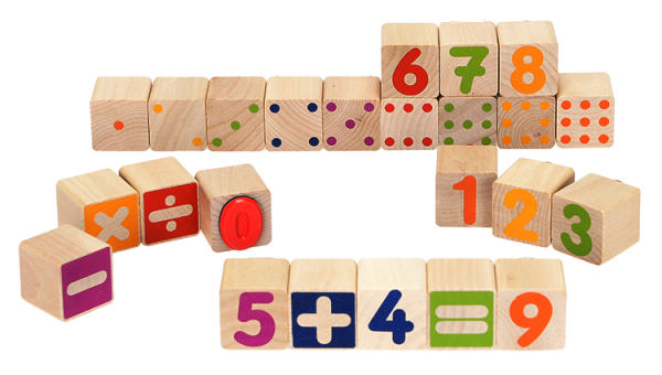 SUNNYSUE - Wooden Stamps "Mathematics", 24pcs.