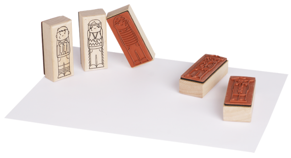 SUNNYSUE - Holzstempel Rollenspiel Fasching, 5tlg.