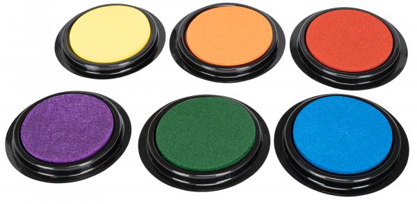 Stempelkissen-Set Regenbogen, 6-tlg.