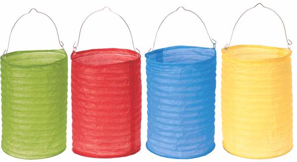 SUNNYSUE - Papierlampions "Grundfarben", 4er Set